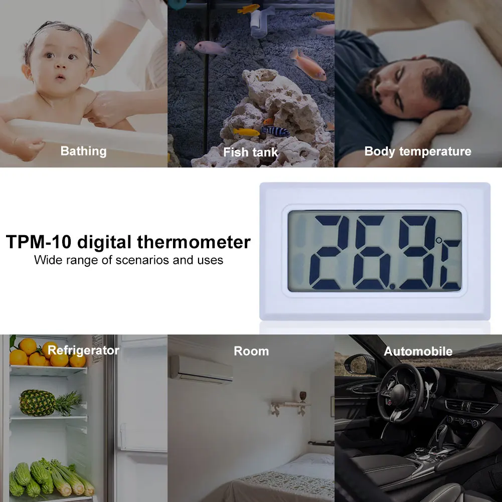 Digital Temperature Sensor LCD Thermometer for Fridge & Fish Tank