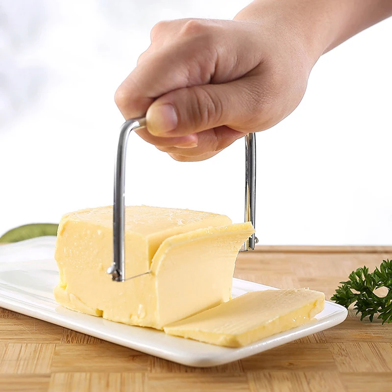 1PC Stainless Steel Butter Wire Slicer—Handheld Multi-Purpose Cutter for Cheese and Butter