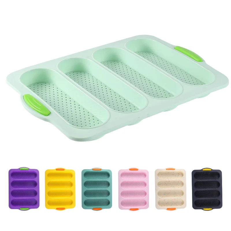 4 Grids Nonstick Silicone Bread and Baguette Baking Tray