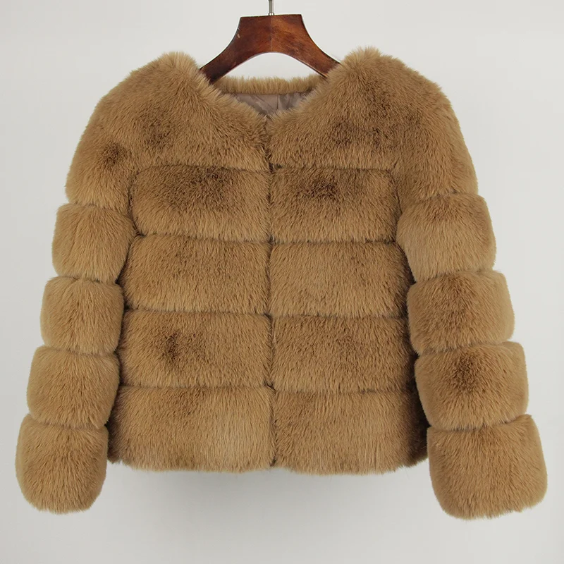 Luxury Faux Fur Coat - Thick Warm Winter Jacket for Women