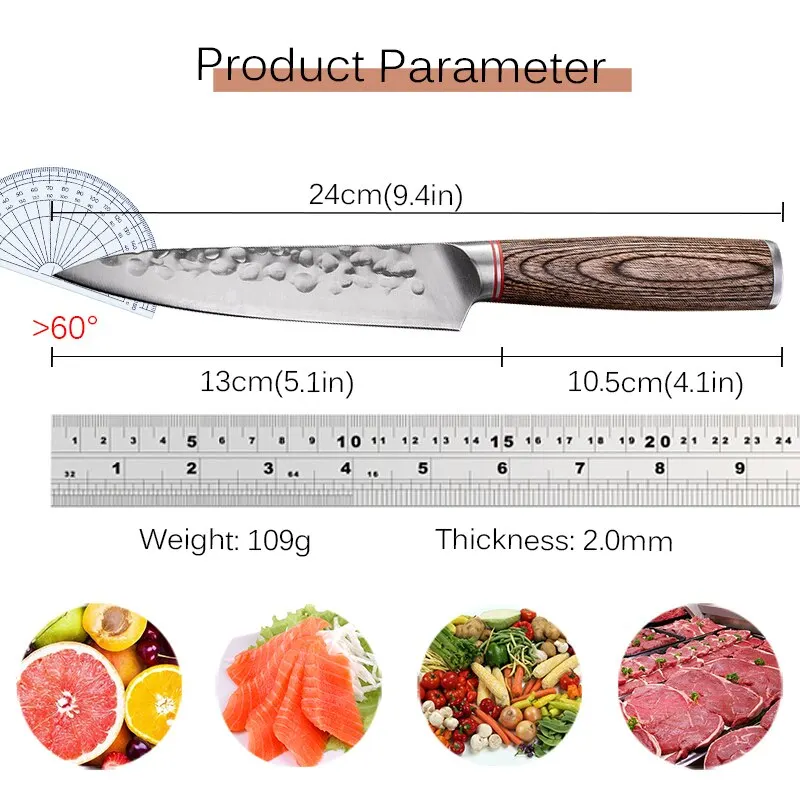 "5.5-Inch Stainless Steel Kitchen Knife – Versatile Fruit, Utility, Paring, Tomato, and Steak Knife