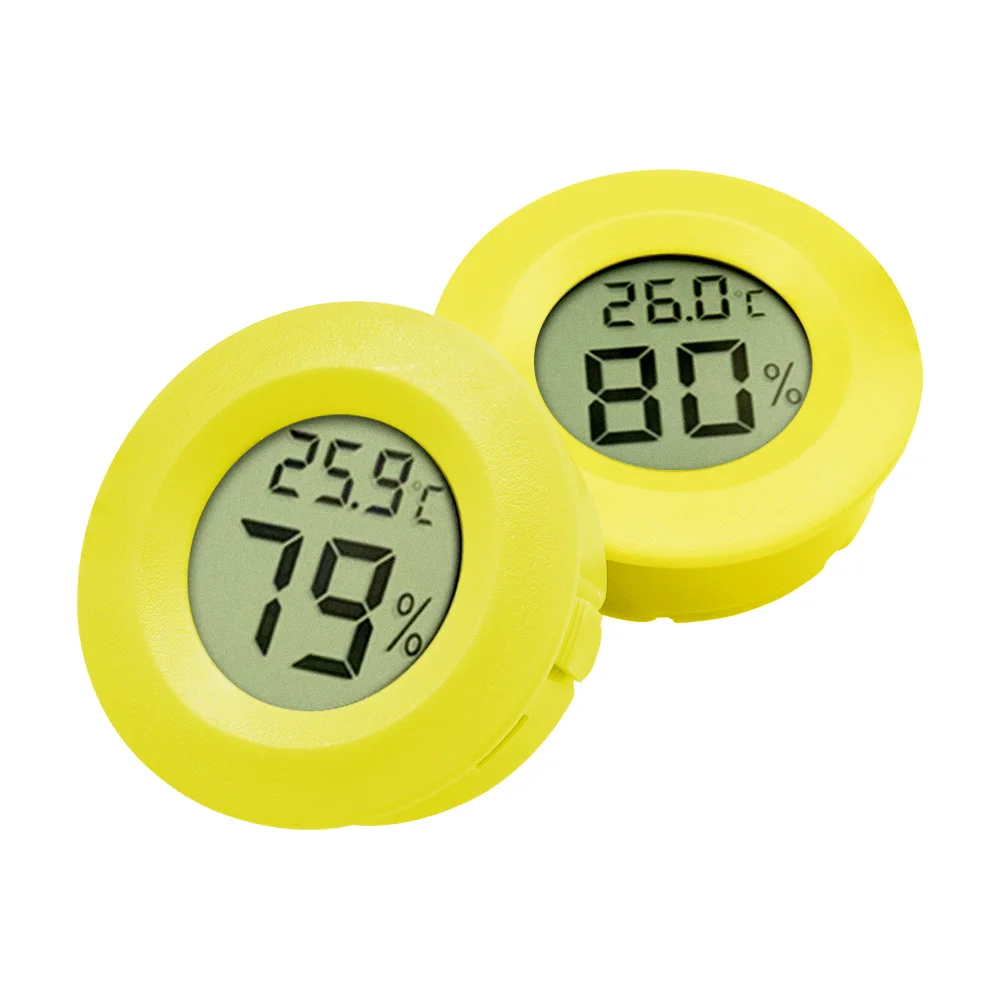 Mini Round LCD Thermometer Hygrometer - Fridge & Freezer Sensor