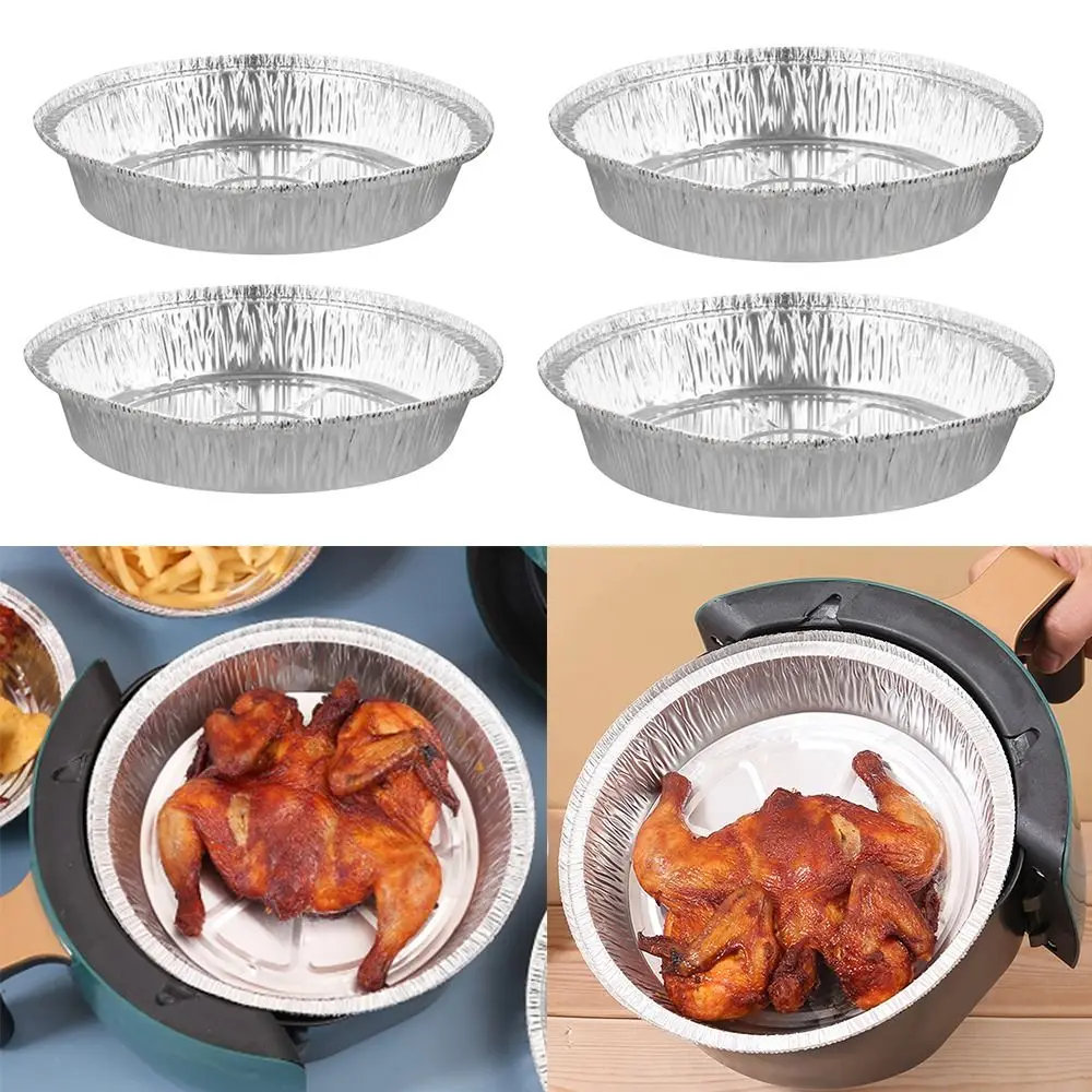 50Pcs Non-Stick Disposable Foil Trays for Roasting and Air Fryer