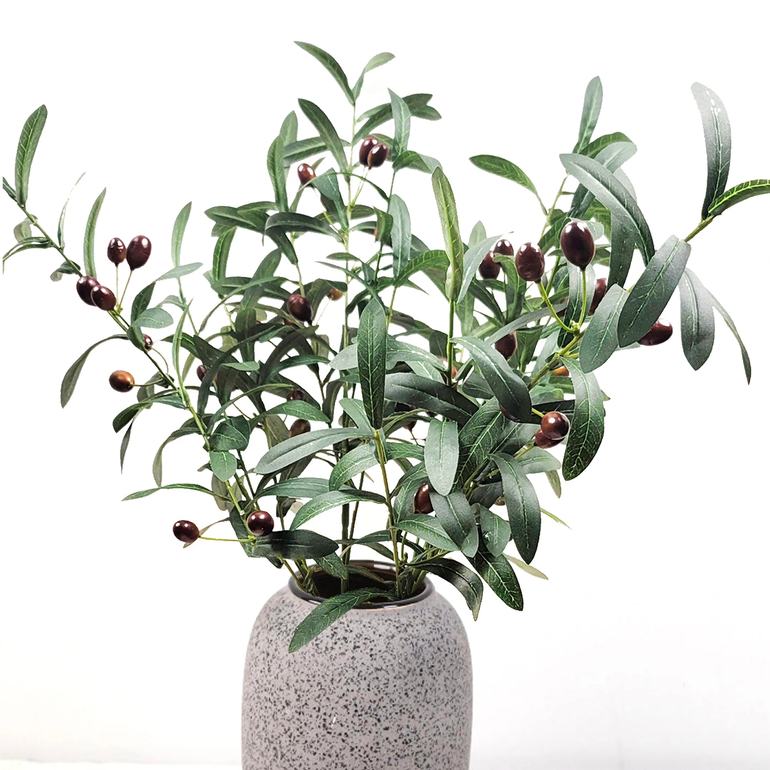 Artificial Olive & Eucalyptus Branches with Fruit for Home & Office Decor