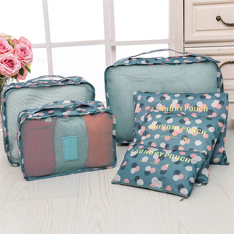 6-Piece Travel Storage Set - Clothes Organizer & Packing Cubes