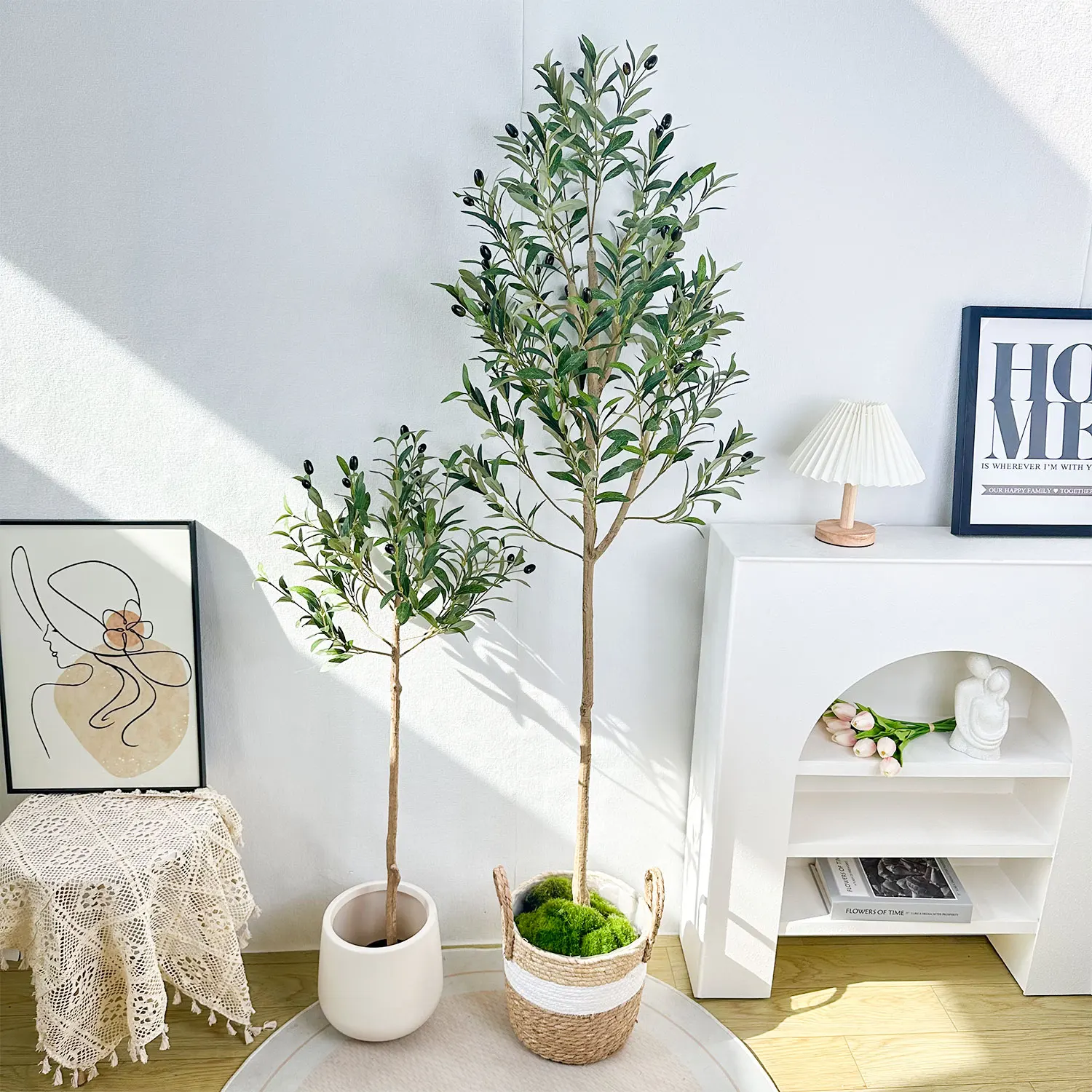 Artificial Olive Tree with High Branches for Indoor Home Decor