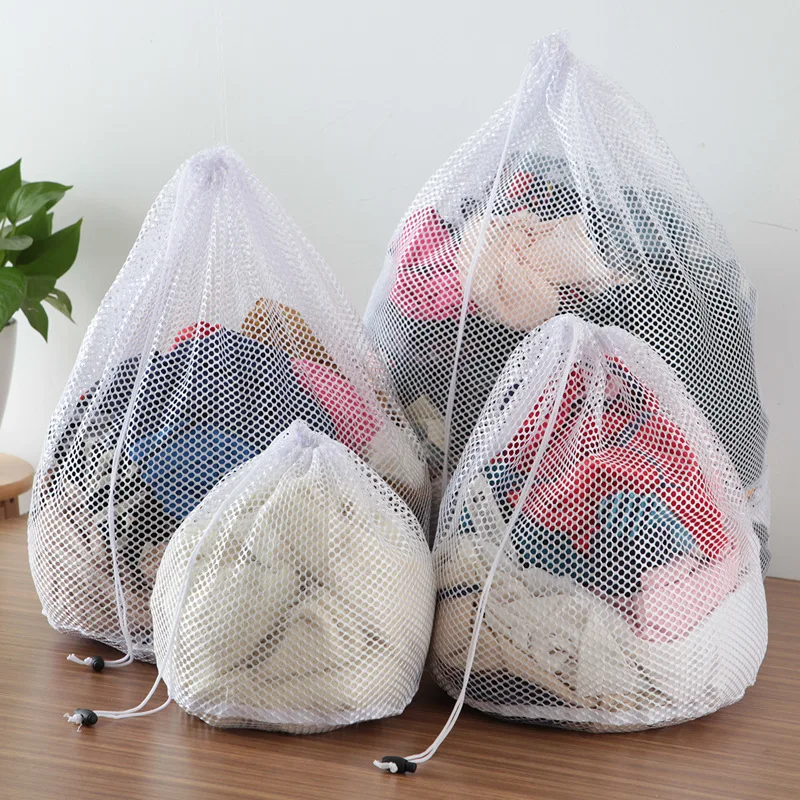 Large Mesh Laundry Bag for Clothes, Bras, Socks, and Shoes