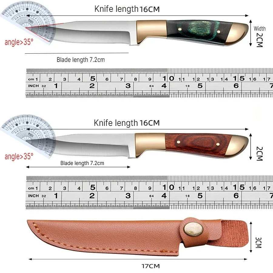 Stainless Steel Boning Knife – Meat Cleaver for Roasted Lamb, Steak, and More with Protective Cover and Plastic Handle"