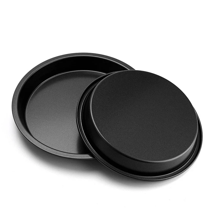 Carbon Steel Non-Stick Pizza Pan – Round Baking Tray, Cake Pan, and Pie Mold – Versatile Bakeware for Dough and Pies"