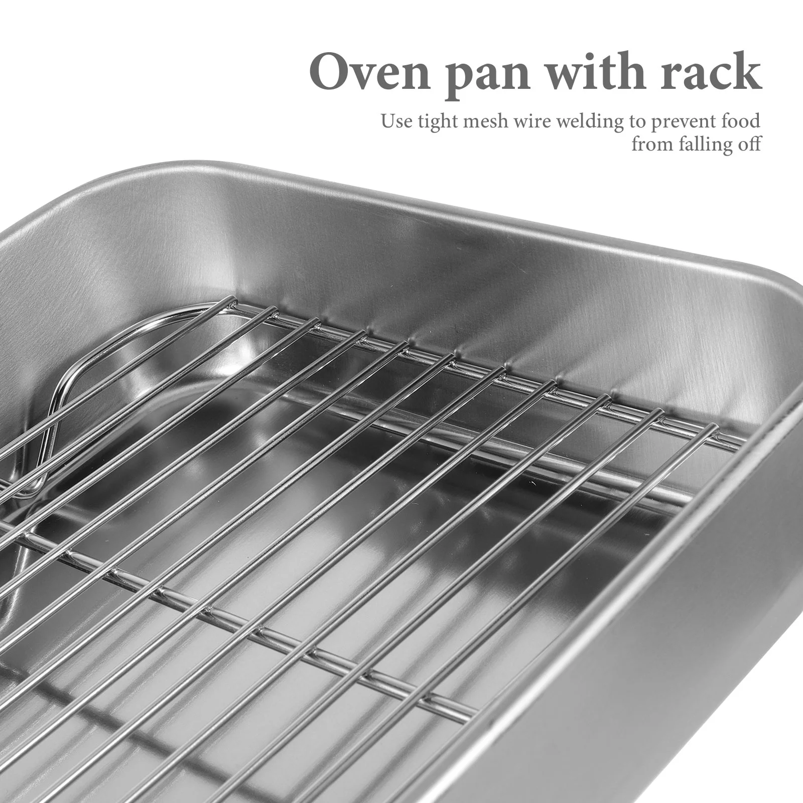 Grill Pan with Rack for Roasting, Baking, and Serving