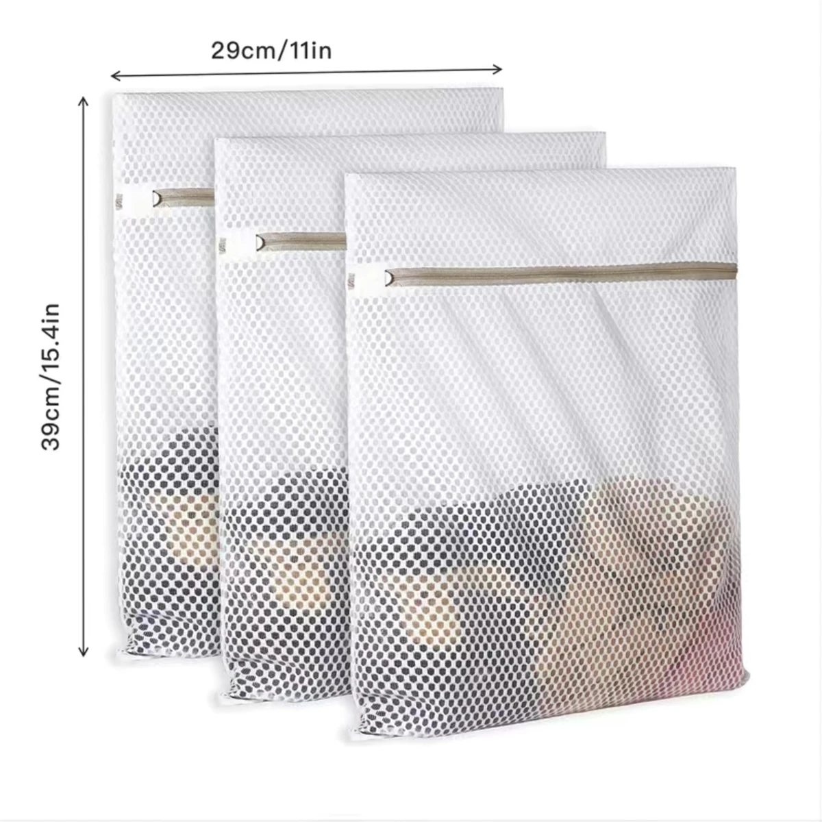 Honeycomb Mesh Laundry Bags for Delicates Reusable Travel Lingerie Bag