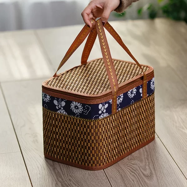 Handmade Bamboo Wicker Baskets - Picnic, Fruit, & Gift Storage - Image 3