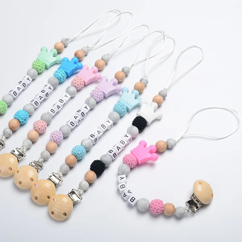 Baby Pacifier Clips - Teether Toys and Dummy Holder Chain for Newborn Gifts