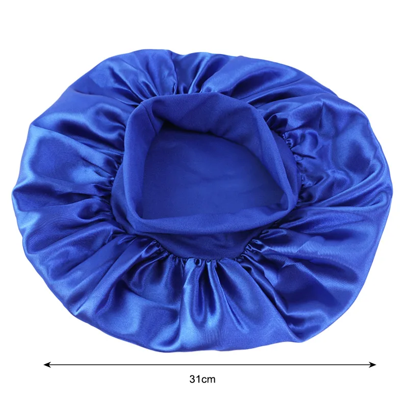 Satin Wide Brim Bonnet Soft Elastic Hair Wrap