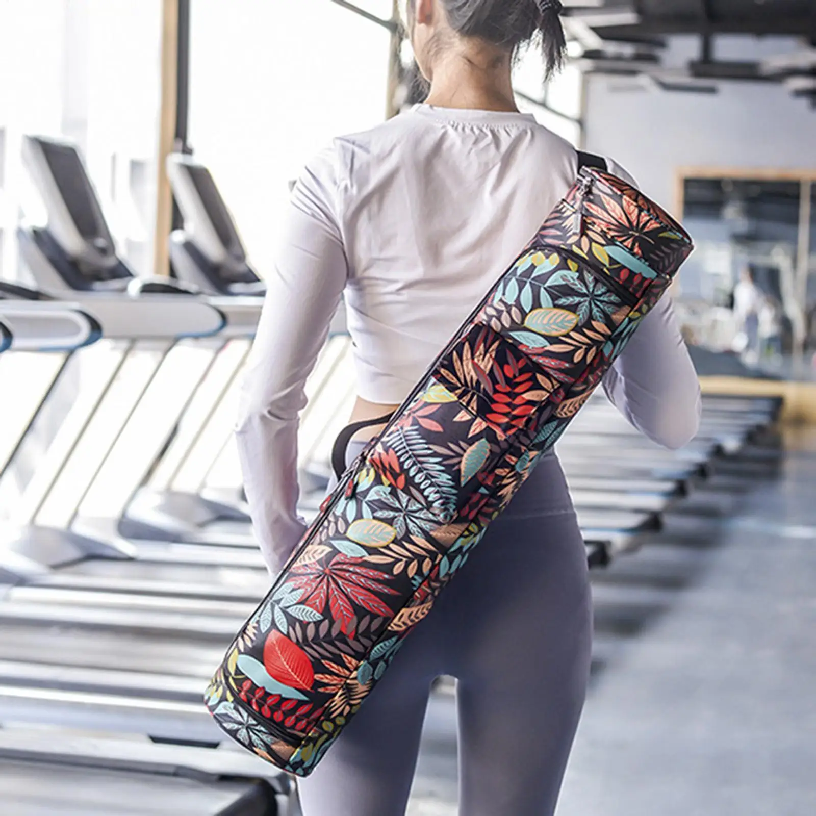 Printed Yoga Mat and Backpack for Sports & Fitness