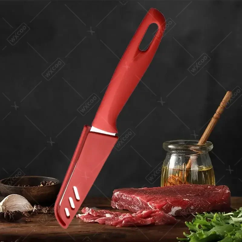 Stainless Steel Boning Knife with Plastic Handle - Meat Cleaver, Steak Knife, and Fruit Cutter with Knife Cover