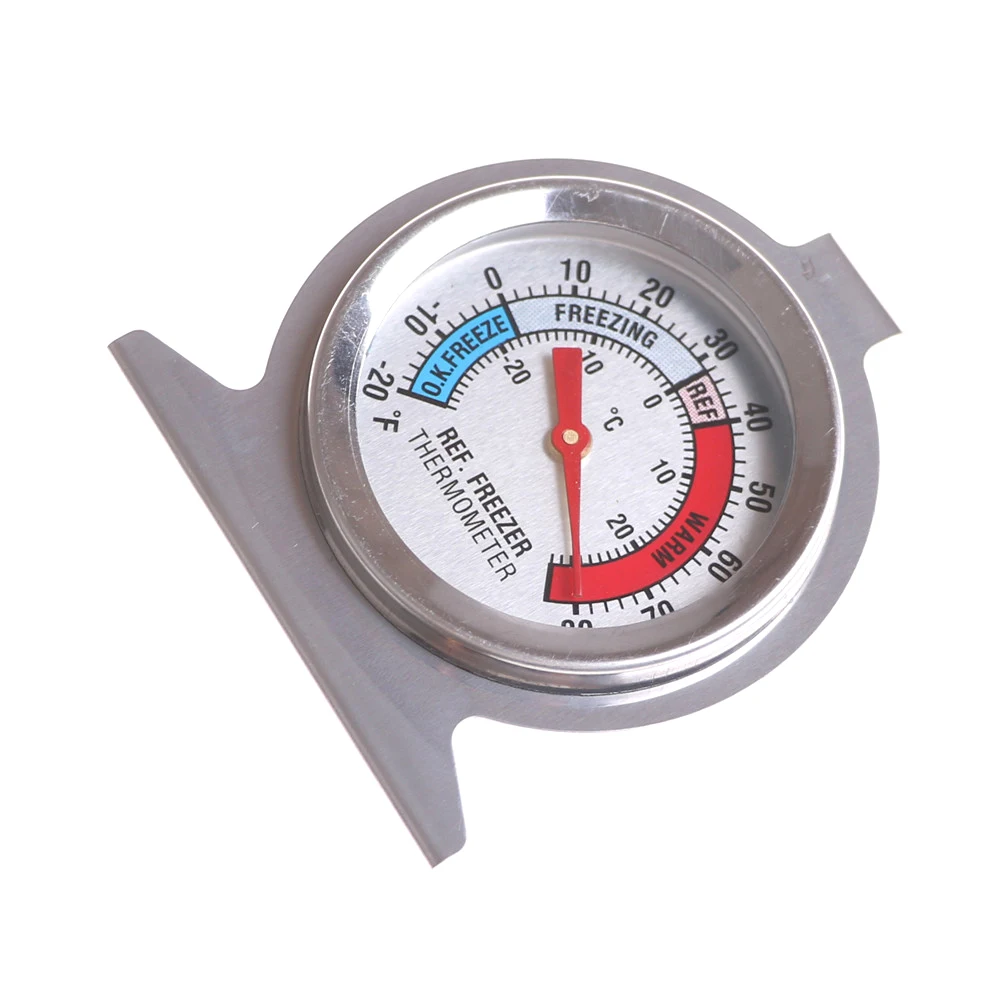 Stainless Steel Fridge Thermometer Home Refrigerator Temperature Gauge